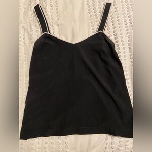 Court & Rowe Black Contrast Tank Top